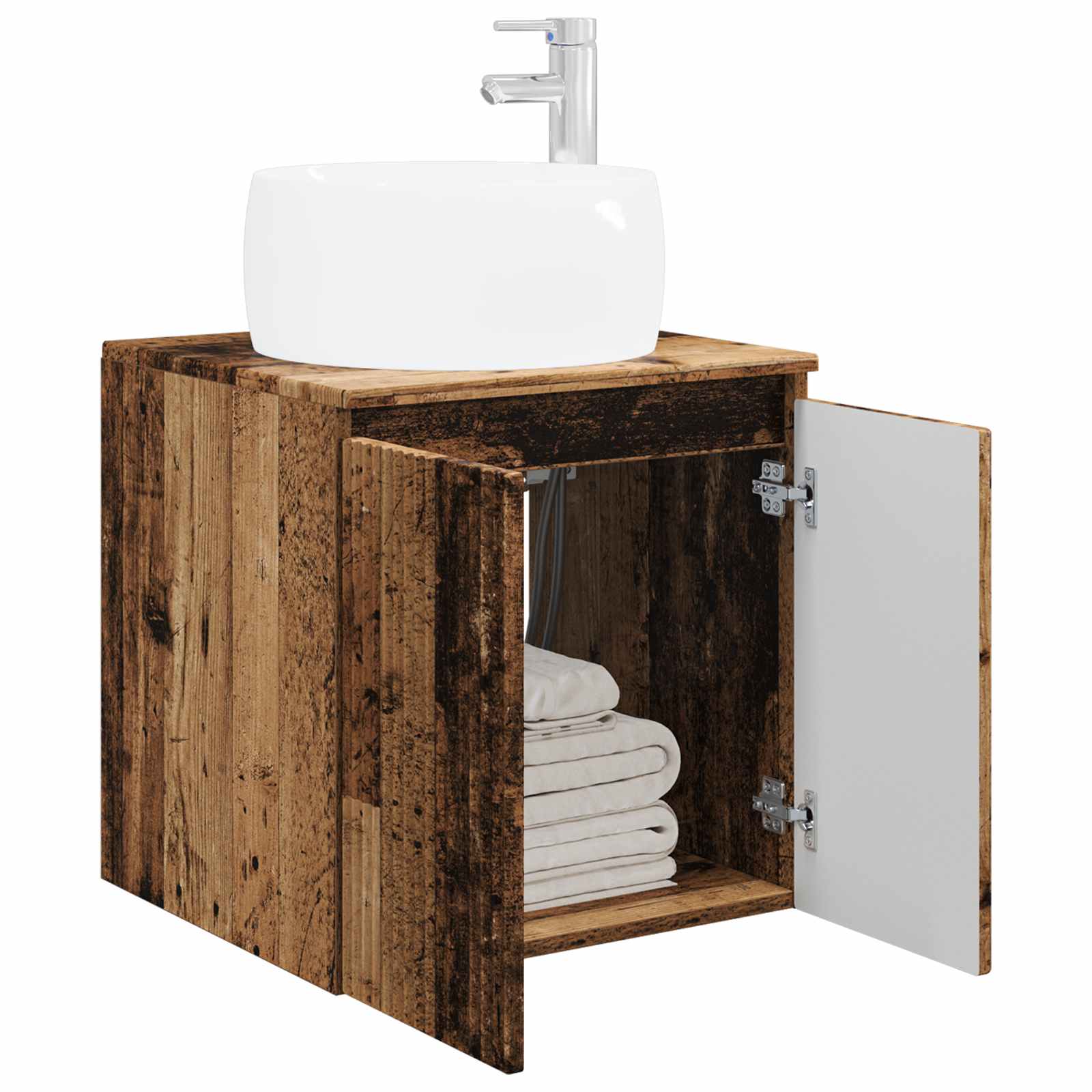 Wandmontierte Waschtisch Altholz 49,5 x 44,5 x 66 cm