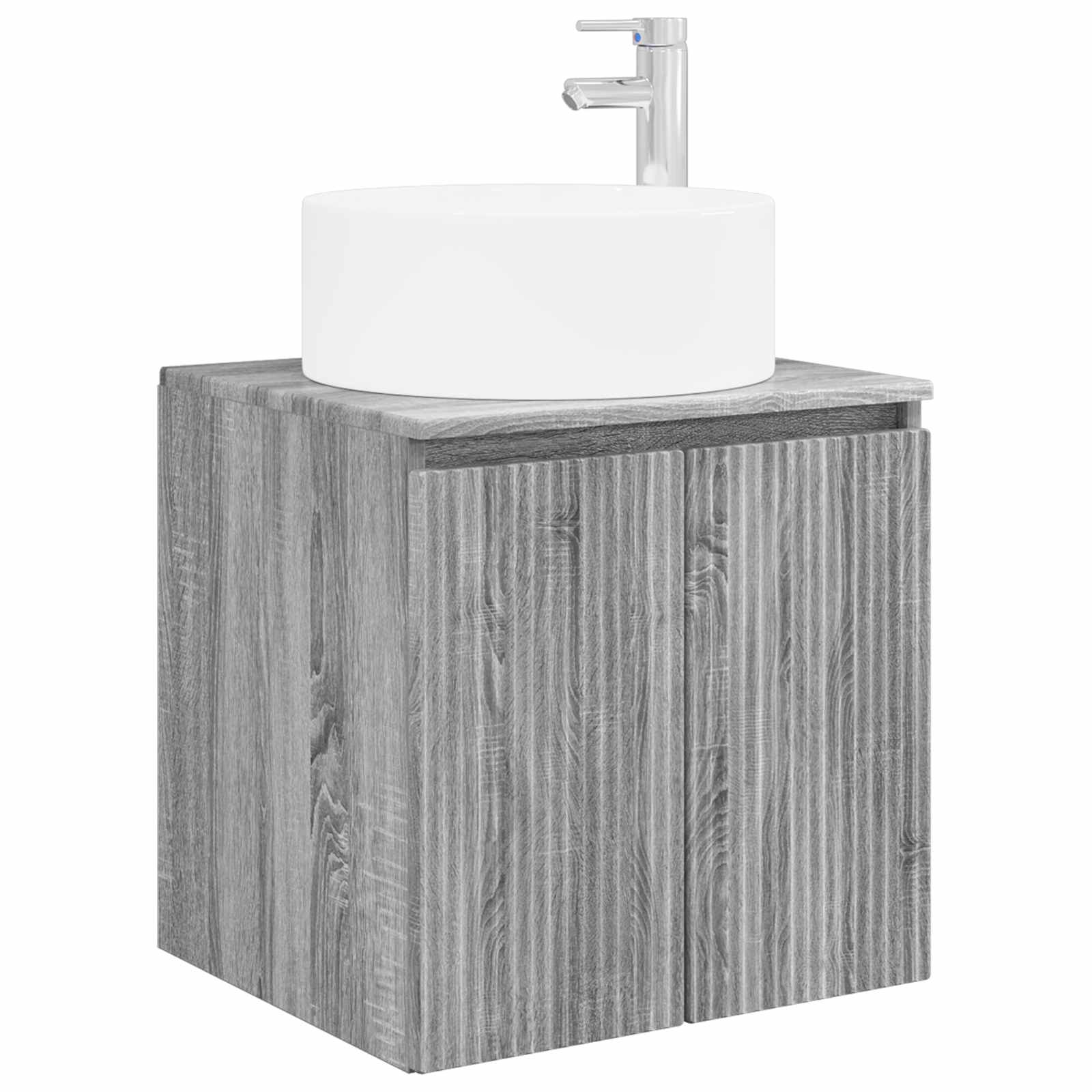 Wandmontierte Waschbecken-Vanität Grau Sonoma