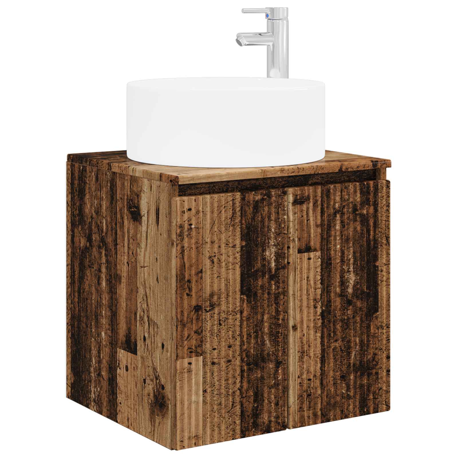 Wandmontierte Waschbecken-Vanität Altholz 49,5 x 44,5 x 65,5 cm