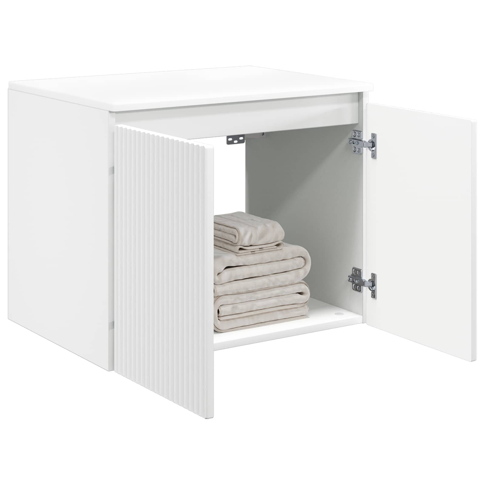 Wandmontierter Badezimmerschrank Weiß 62,5 x 44,5 x 50 cm