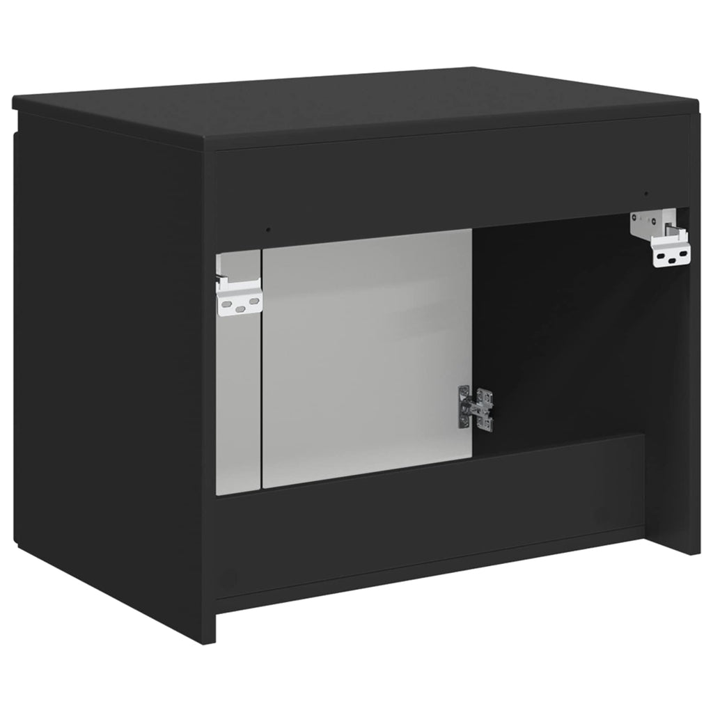 Wandmontierter Badezimmerschrank Schwarz 62,5 x 44,5 x 50 cm