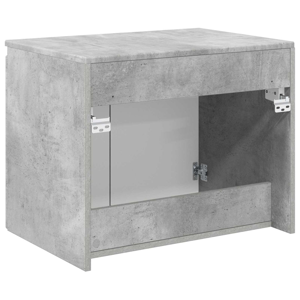 Wandmontierter Badezimmerschrank Betongrau 62,5 x 44,5 x 50 cm