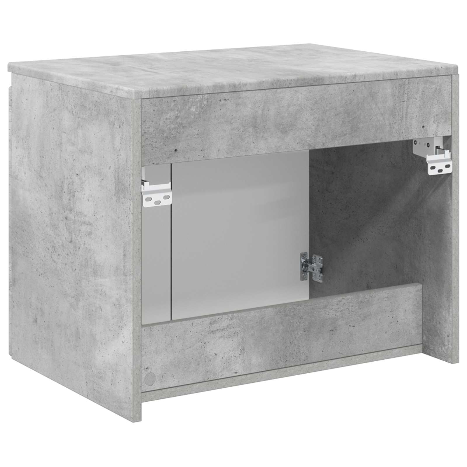 Wandmontierter Badezimmerschrank Betongrau 62,5 x 44,5 x 50 cm