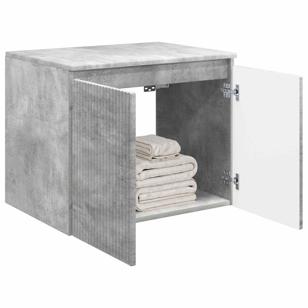 Wandmontierter Badezimmerschrank Betongrau 62,5 x 44,5 x 50 cm