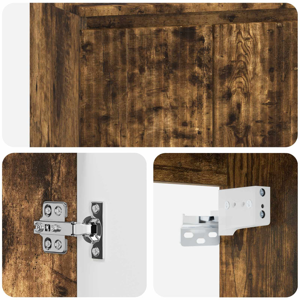 Wandmontierter Badezimmerschrank Geräucherte Eiche