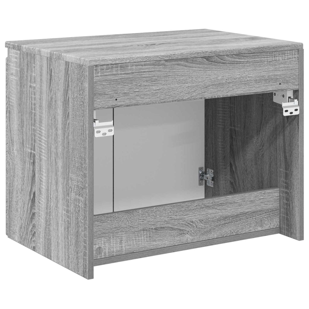 Wandmontierter Badezimmerschrank Grau Sonoma