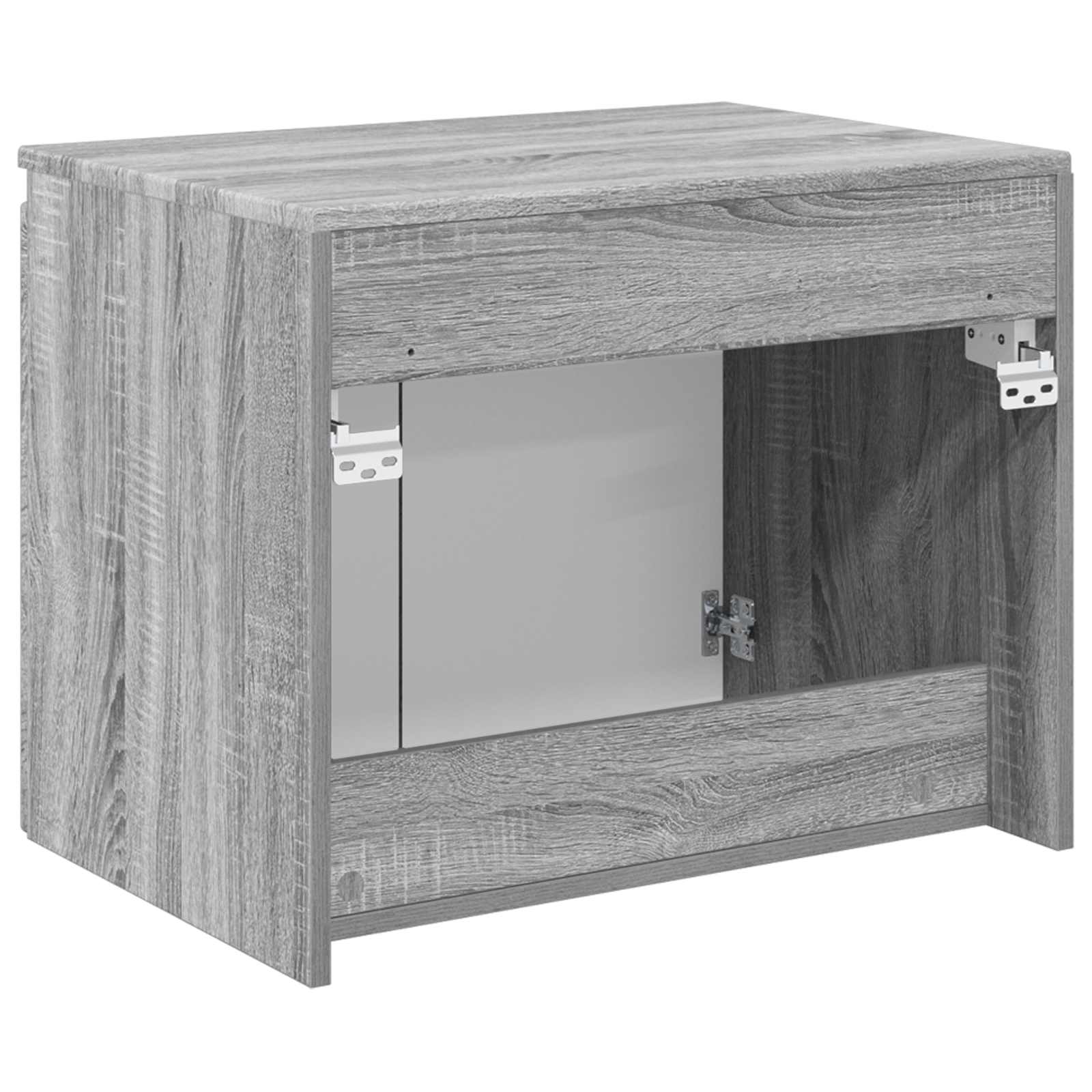 Wandmontierter Badezimmerschrank Grau Sonoma