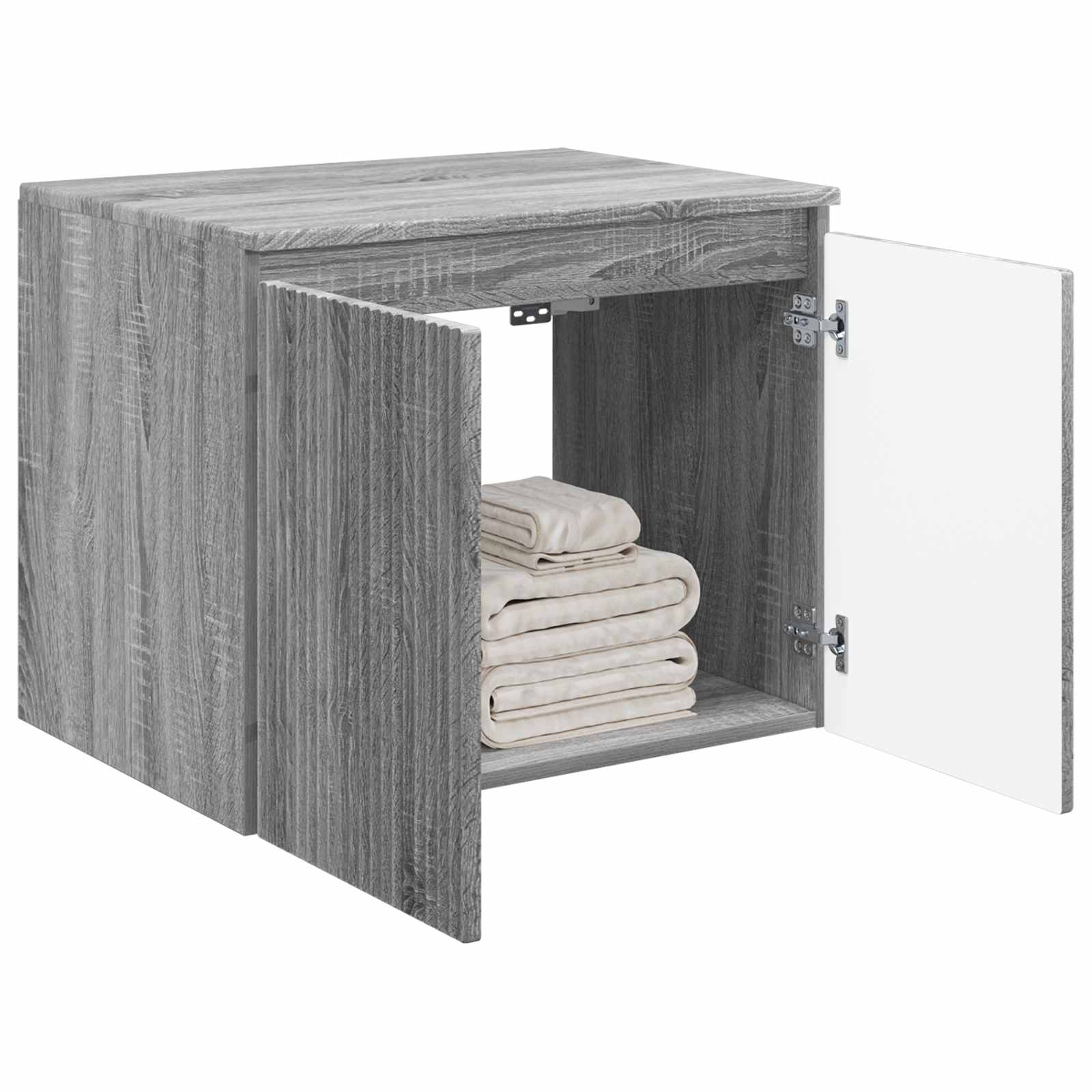Wandmontierter Badezimmerschrank Grau Sonoma