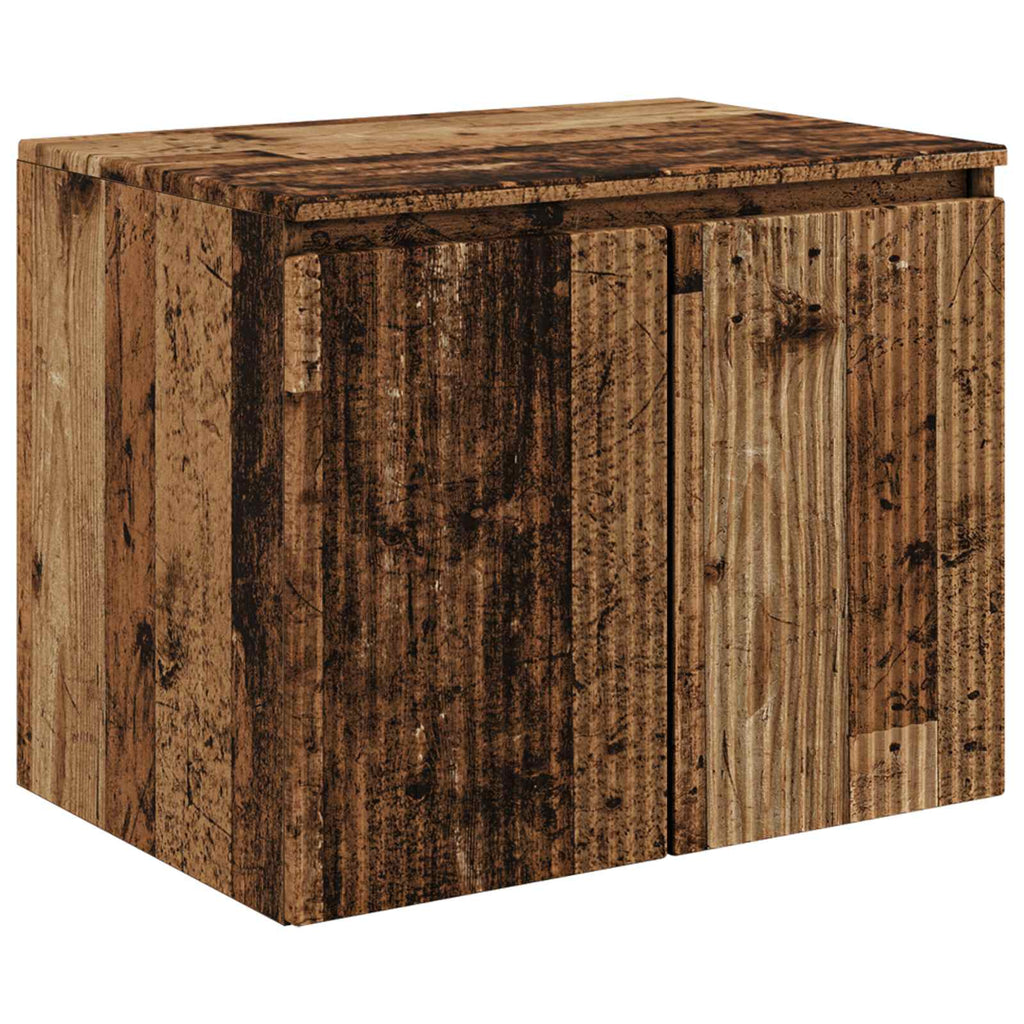 Wandmontierter Badezimmerschrank Altholz 62,5 x 44,5 x 50 cm