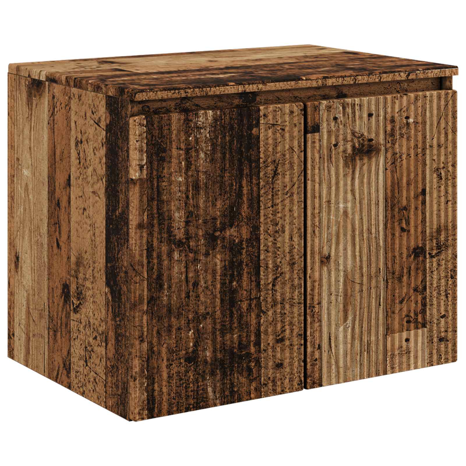 Wandmontierter Badezimmerschrank Altholz 62,5 x 44,5 x 50 cm
