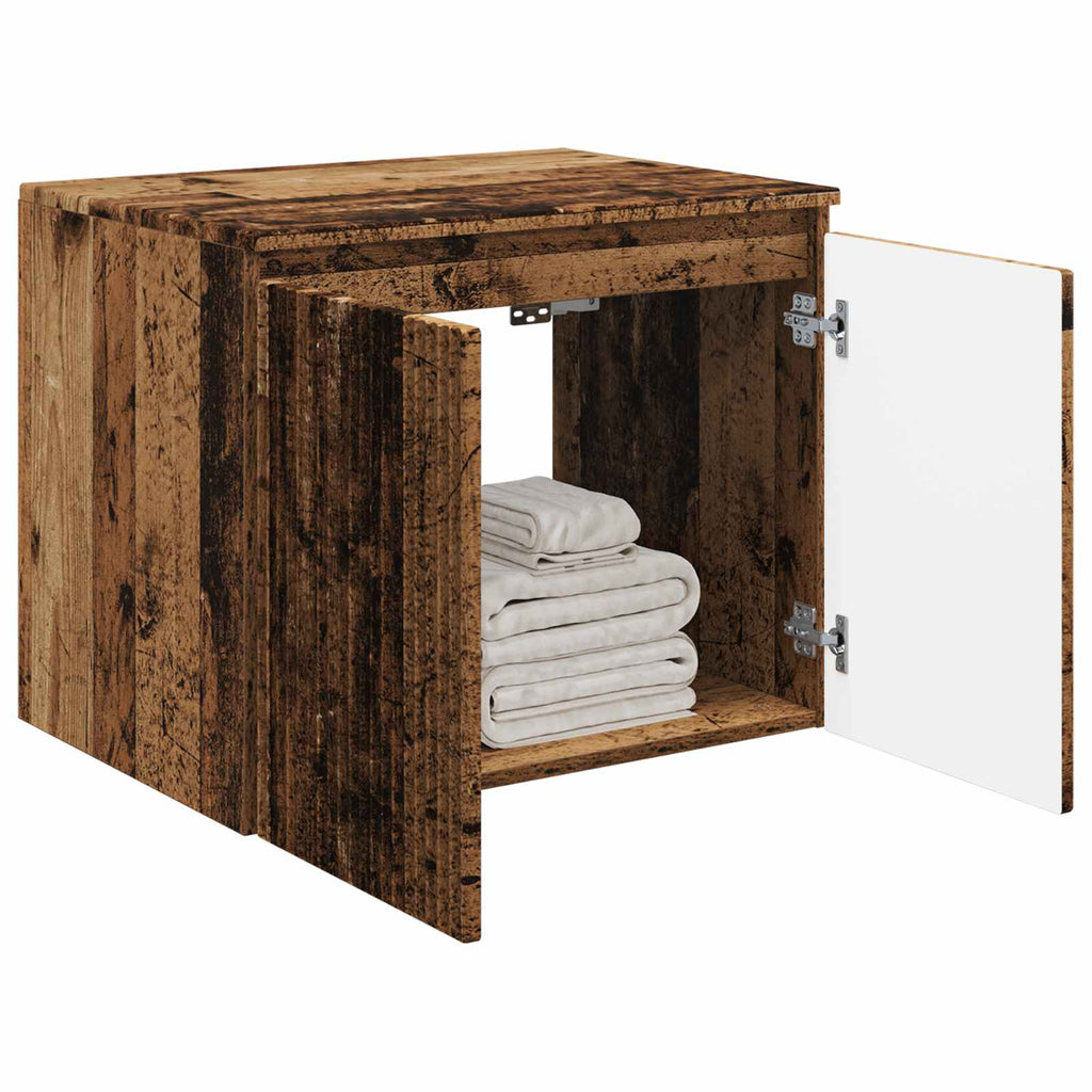 Wandmontierter Badezimmerschrank Altholz 62,5 x 44,5 x 50 cm