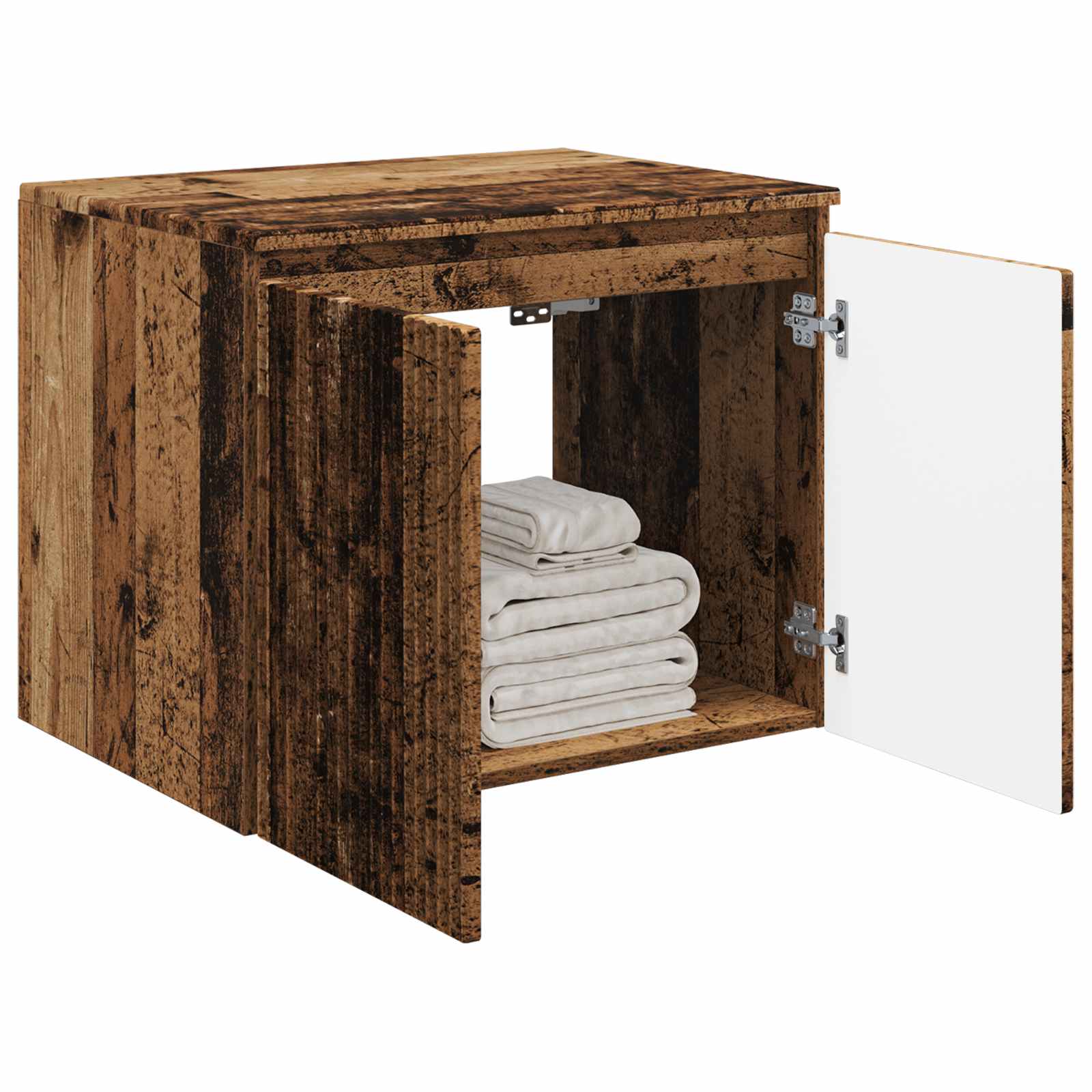 Wandmontierter Badezimmerschrank Altholz 62,5 x 44,5 x 50 cm