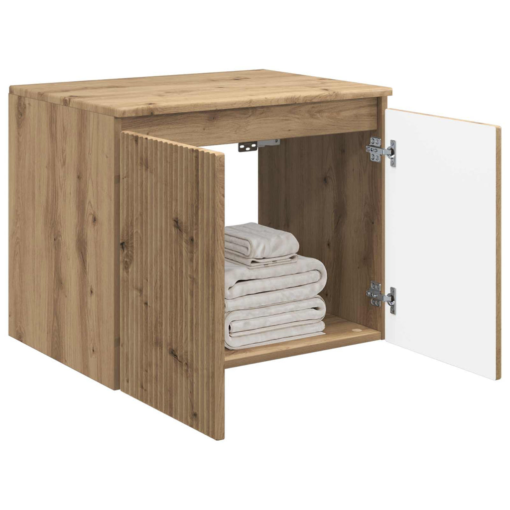 Wandmontierter Badezimmerschrank Artisan-Eiche