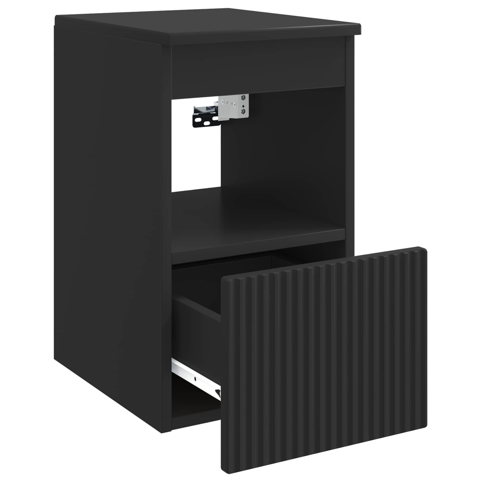 Badezimmerschrank Schwarz 30 x 35 x 50 cm Holzwerkstoff