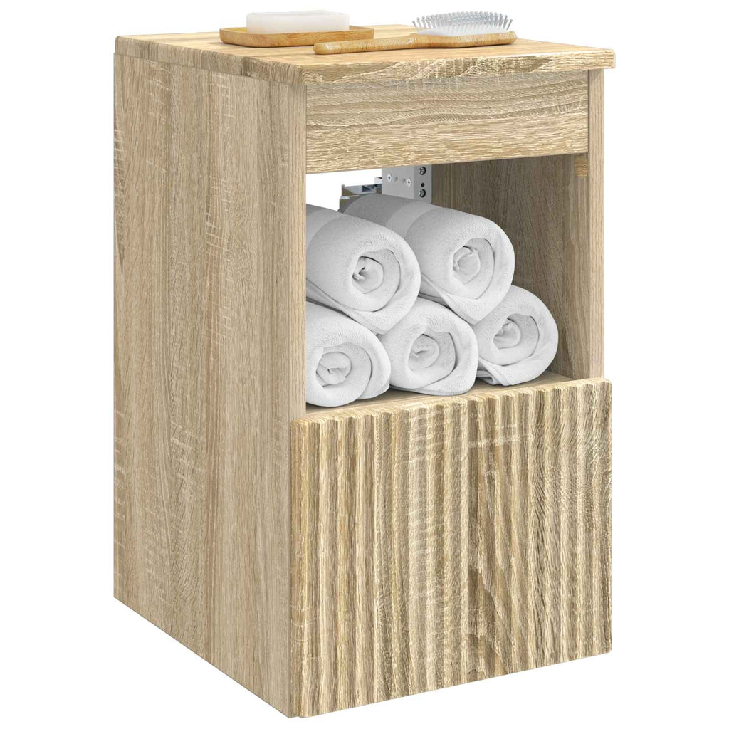 Badezimmerschrank Sonoma-Eiche 30 x 35 x 50 cm Holzwerkstoff