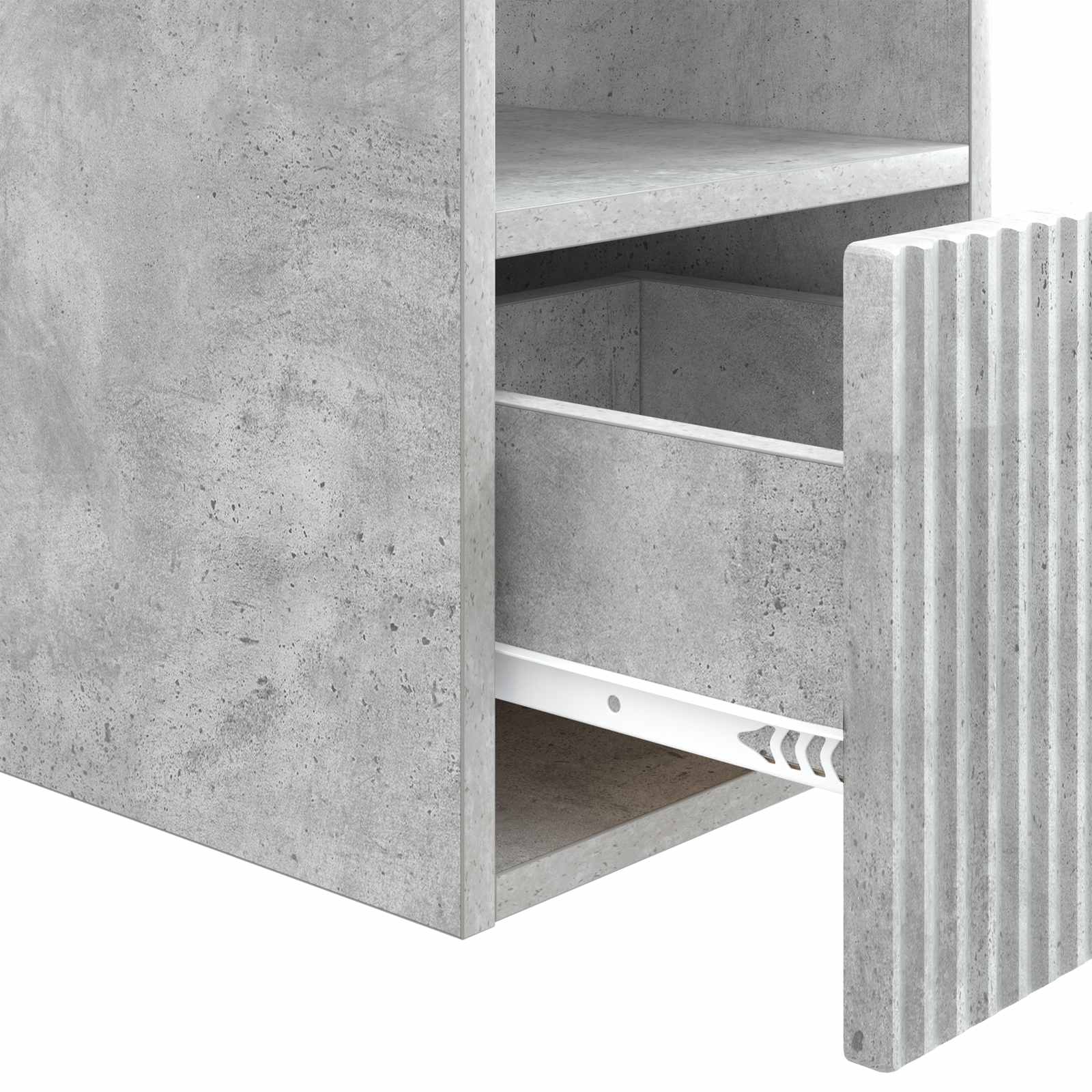Badezimmerschrank Betongrau 30 x 35 x 50 cm Holzwerkstoff