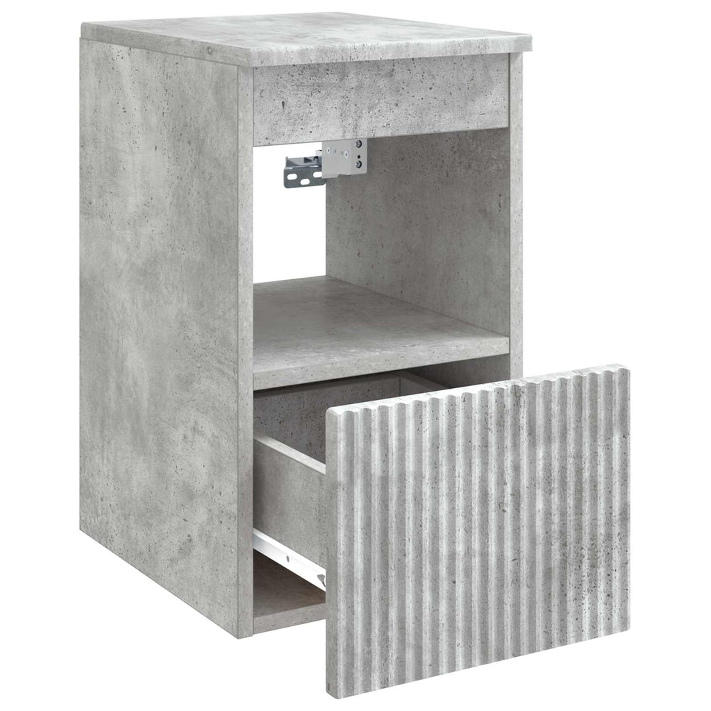 Badezimmerschrank Betongrau 30 x 35 x 50 cm Holzwerkstoff