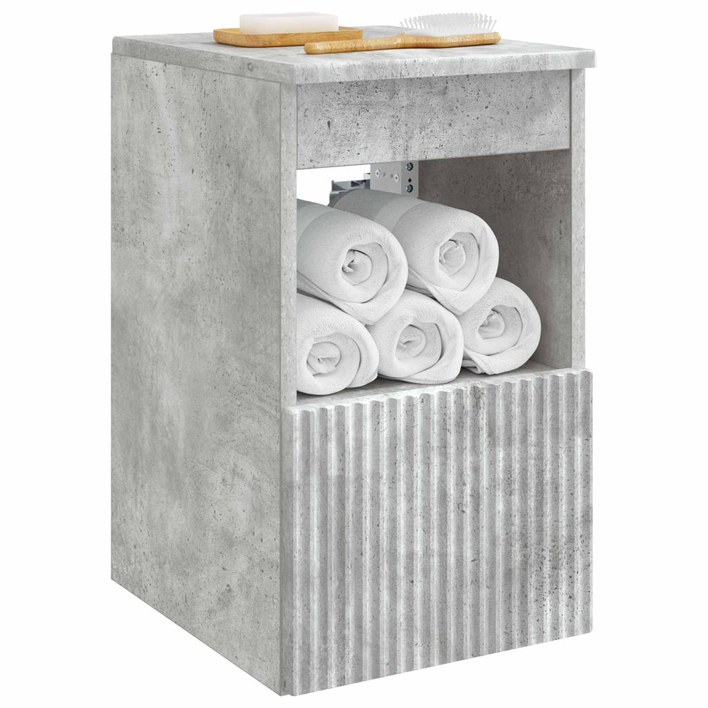 Badezimmerschrank Betongrau 30 x 35 x 50 cm Holzwerkstoff