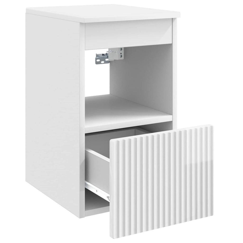 Badezimmerschrank Hochglanz Weiß 30 x 35 x 50 cm Holzwerkstoff