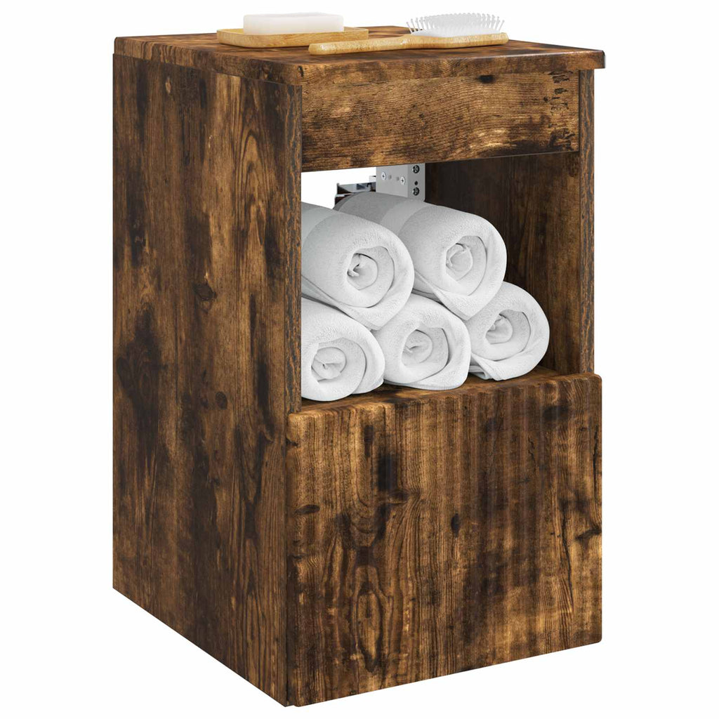 Badezimmerschrank Geräucherte Eiche 30 x 35 x 50 cm