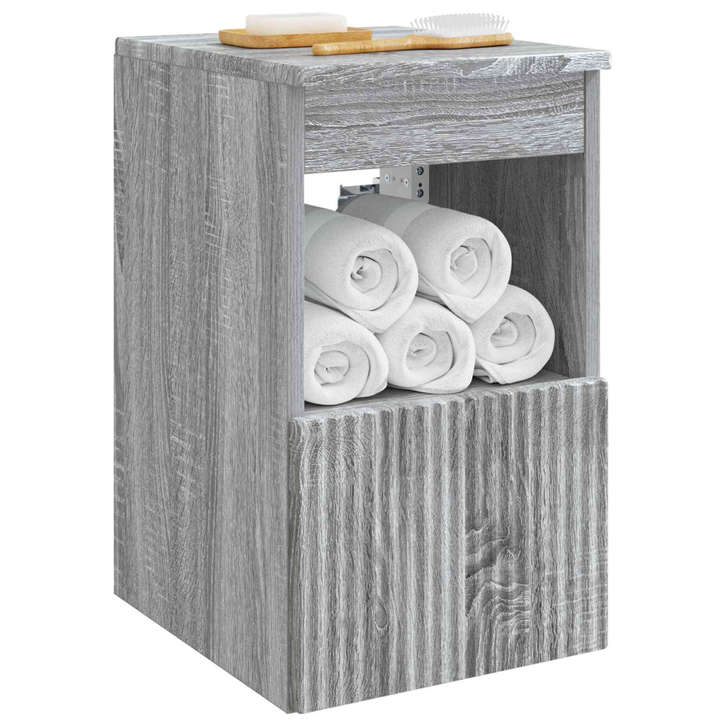 Badezimmerschrank Grau Sonoma 30 x 41 x 50 cm Holzwerkstoff