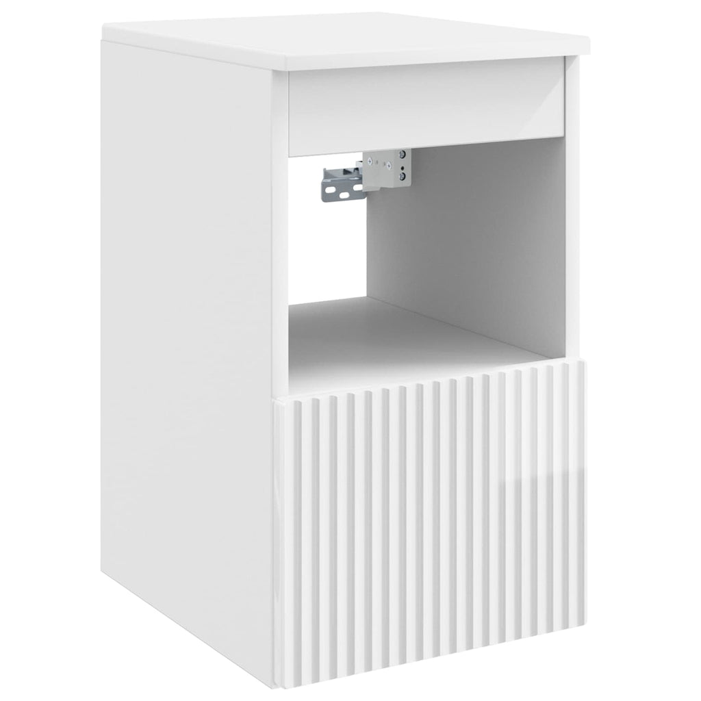 Badezimmerschrank Hochglanz Weiß 30 x 44,5 x 50 cm