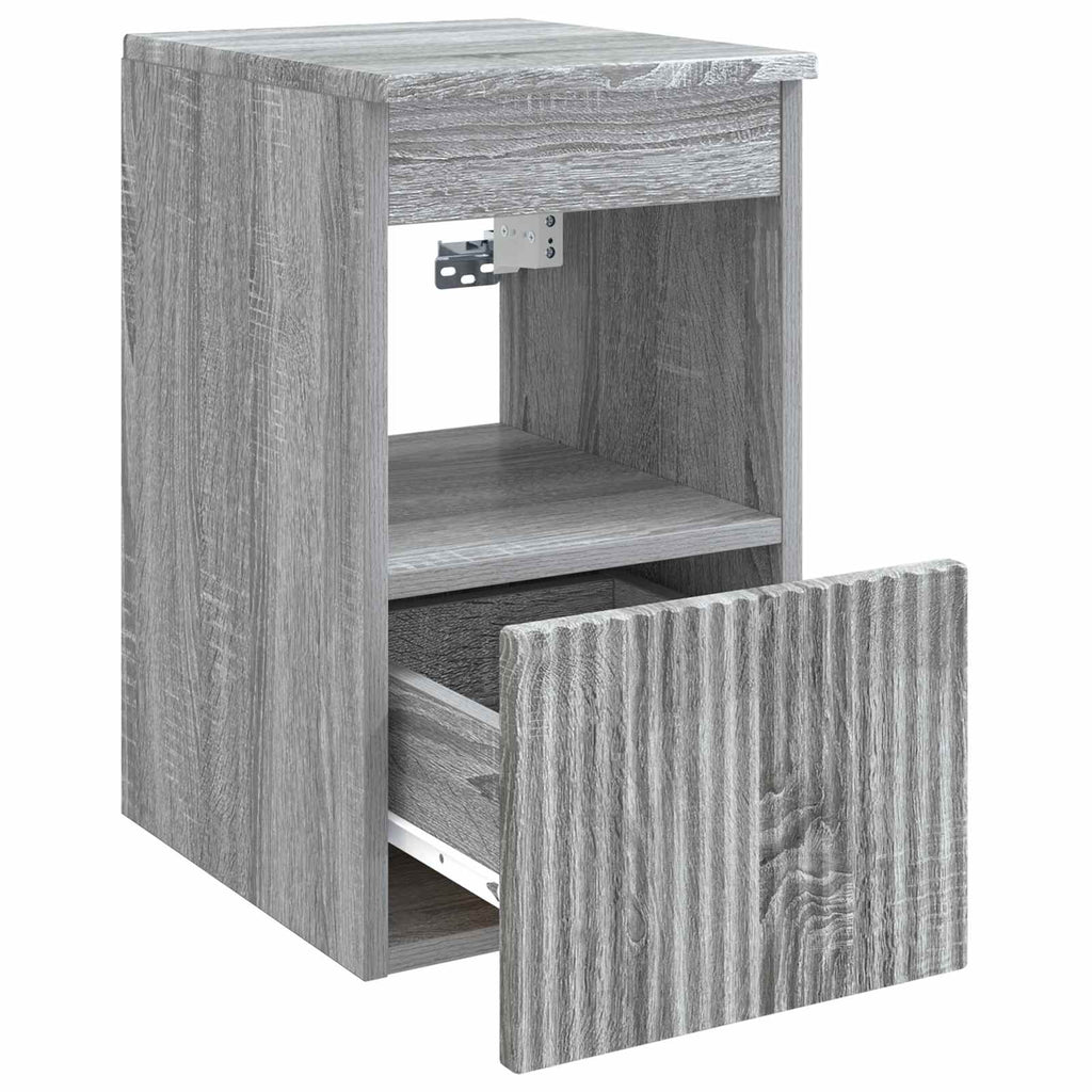 Badezimmerschrank Grau Sonoma 30 x 44,5 x 50 cm Holzwerkstoff