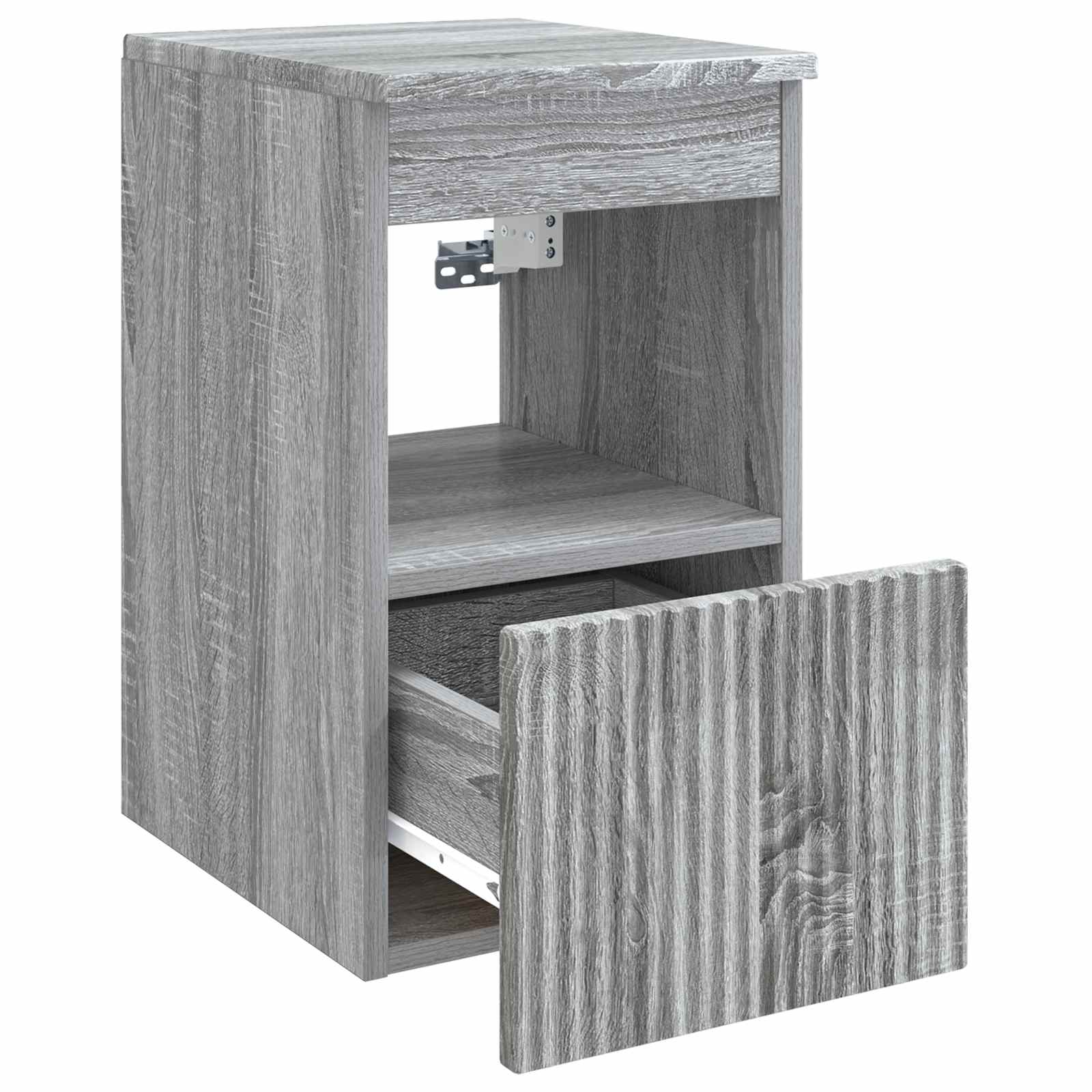Badezimmerschrank Grau Sonoma 30 x 44,5 x 50 cm Holzwerkstoff