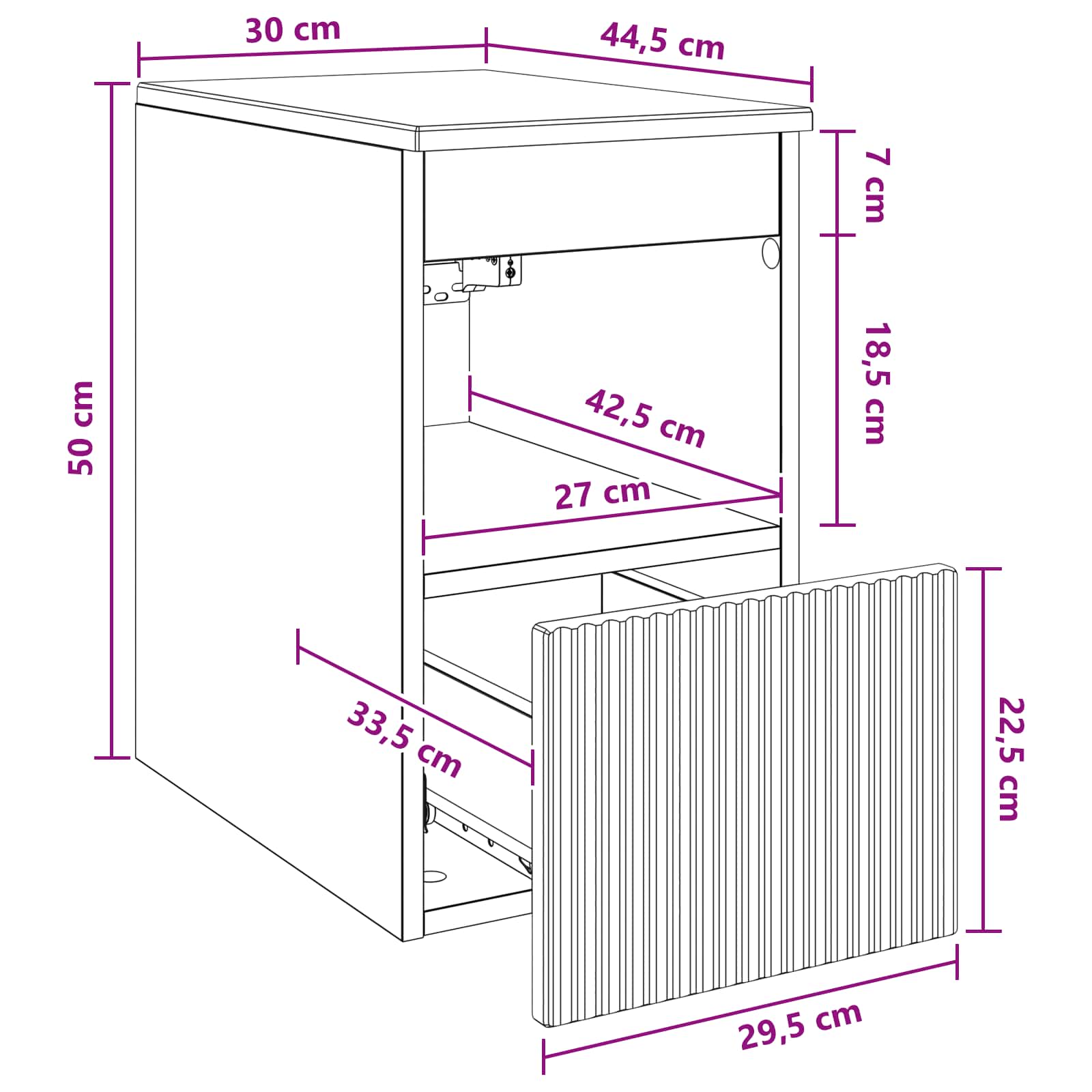 Badezimmerschrank Altholz 30 x 44,5 x 50 cm Holzwerkstoff