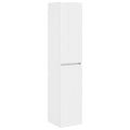Wandmontierter Badezimmerschrank Weiß 33 x 34,5 x 160 cm