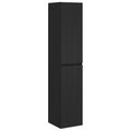 Wandmontierter Badezimmerschrank Schwarz 33 x 34,5 x 160 cm