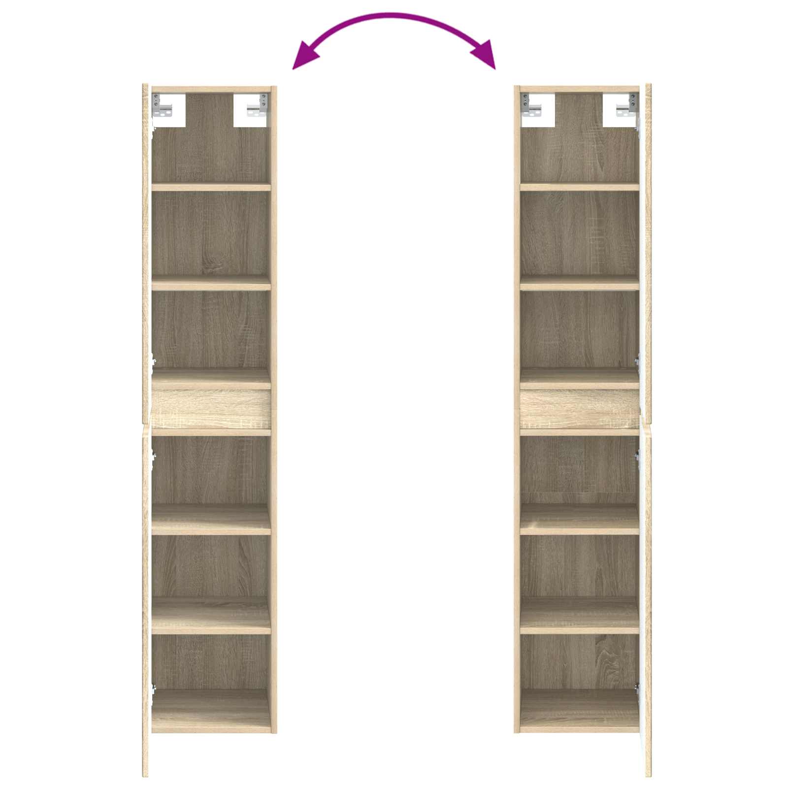 Wandmontierter Badezimmerschrank Sonoma-Eiche