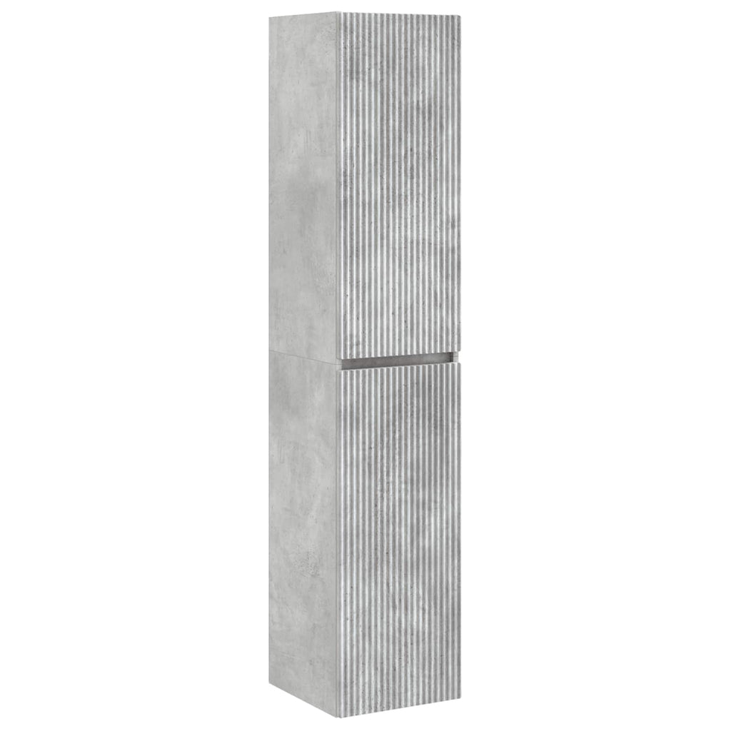 Wandmontierter Badezimmerschrank Betongrau 33 x 34,5 x 160 cm