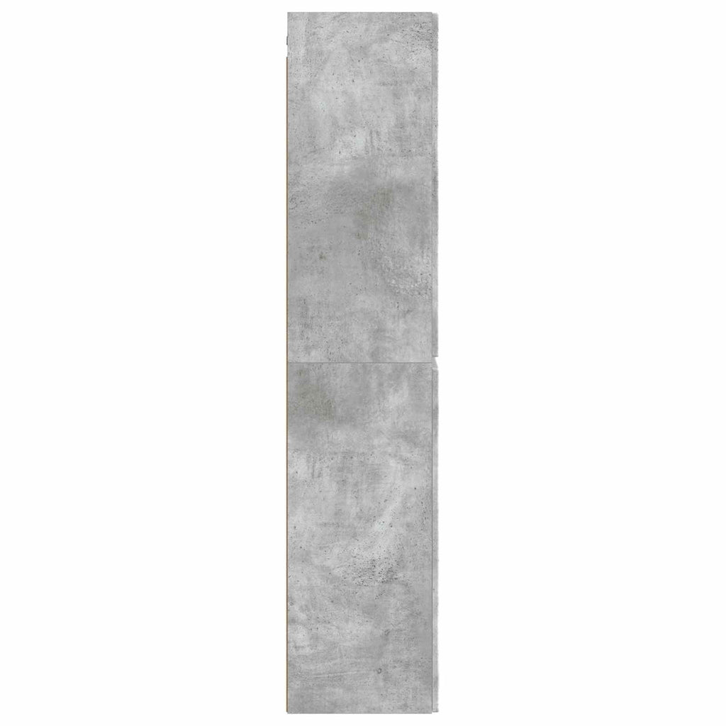 Wandmontierter Badezimmerschrank Betongrau 33 x 34,5 x 160 cm