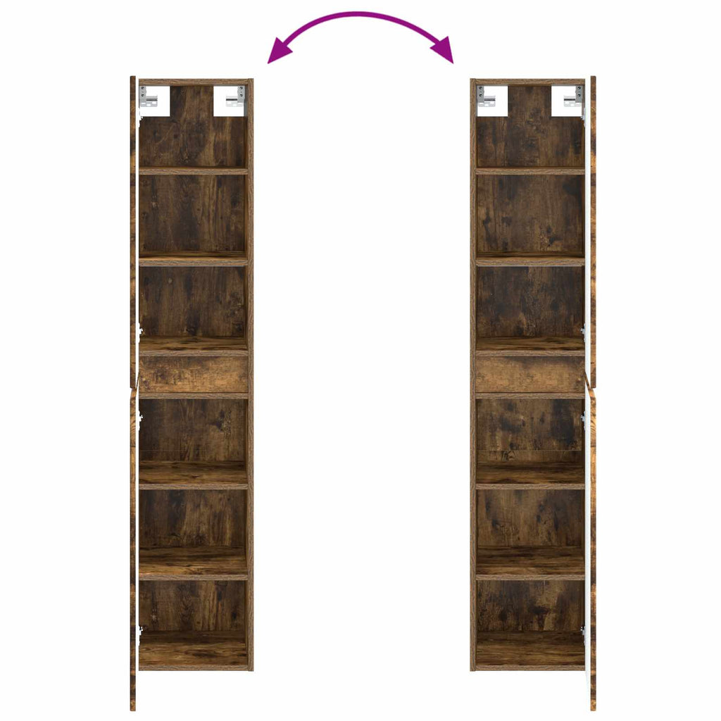 Wandmontierter Badezimmerschrank Geräucherte Eiche
