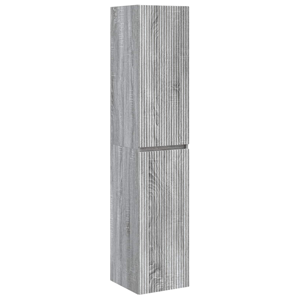 Wandmontierter Badezimmerschrank Grau Sonoma 33 x 34,5 x 160 cm