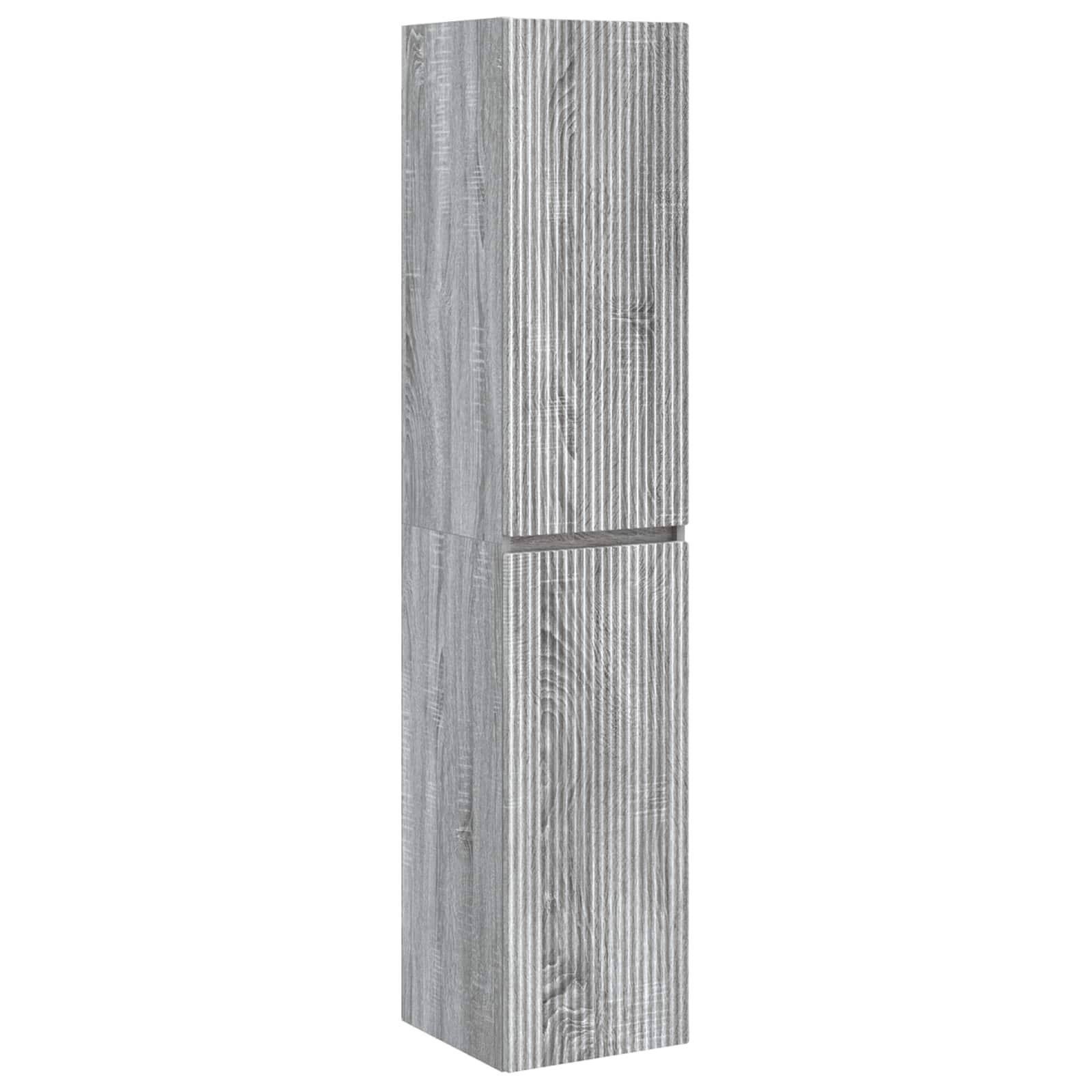 Wandmontierter Badezimmerschrank Grau Sonoma 33 x 34,5 x 160 cm