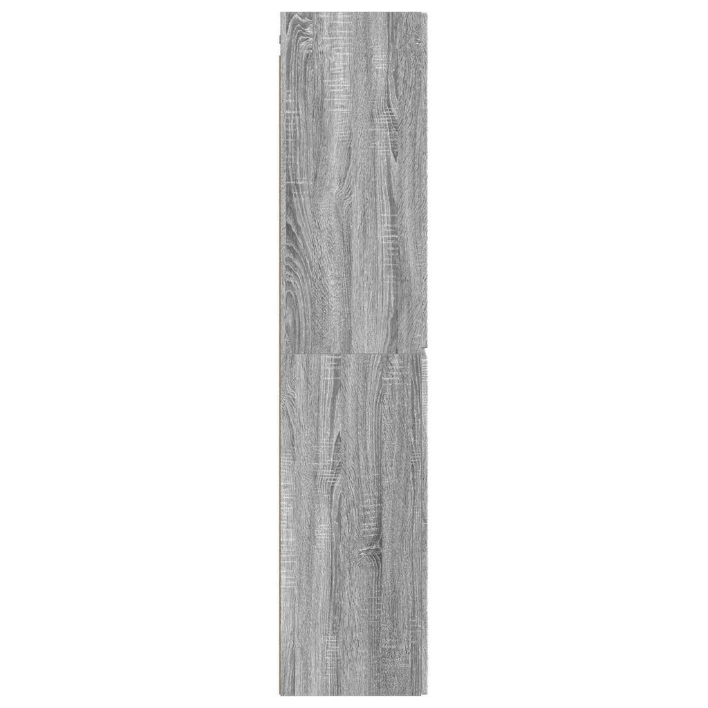 Wandmontierter Badezimmerschrank Grau Sonoma 33 x 34,5 x 160 cm