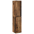 Wandmontierter Badezimmerschrank Altholz 33 x 34,5 x 160 cm