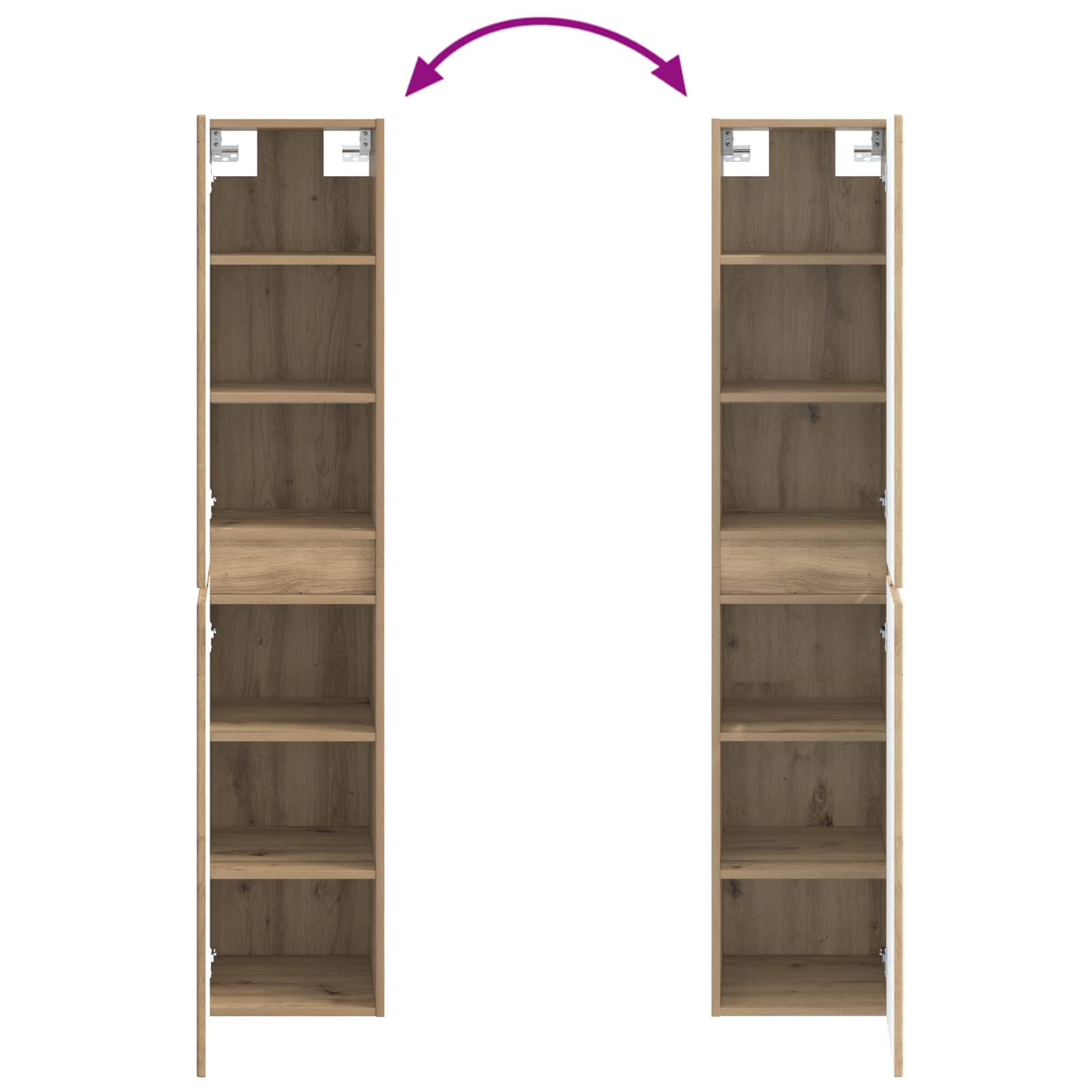 Wandmontierter Badezimmerschrank Artisan-Eiche