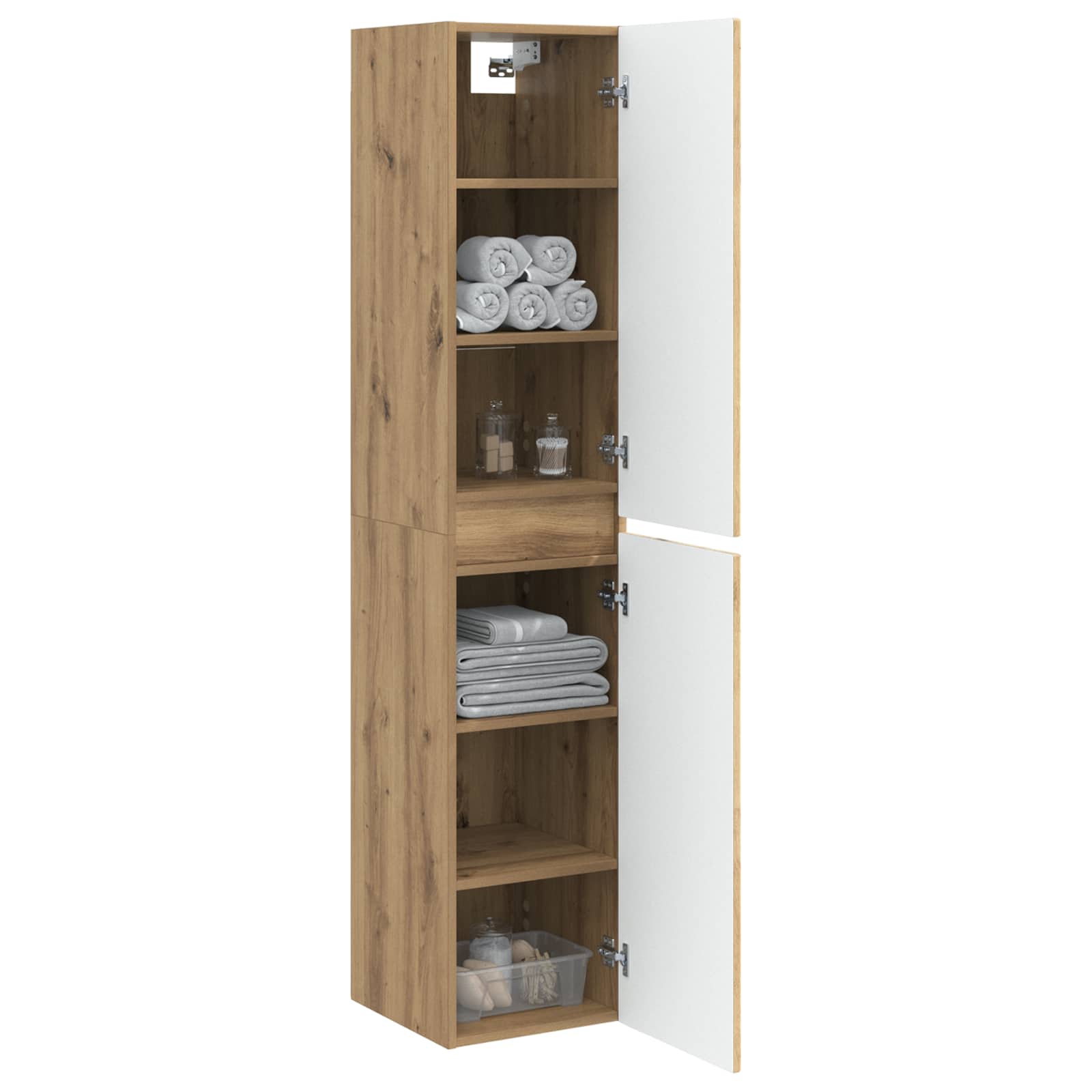 Wandmontierter Badezimmerschrank Artisan-Eiche