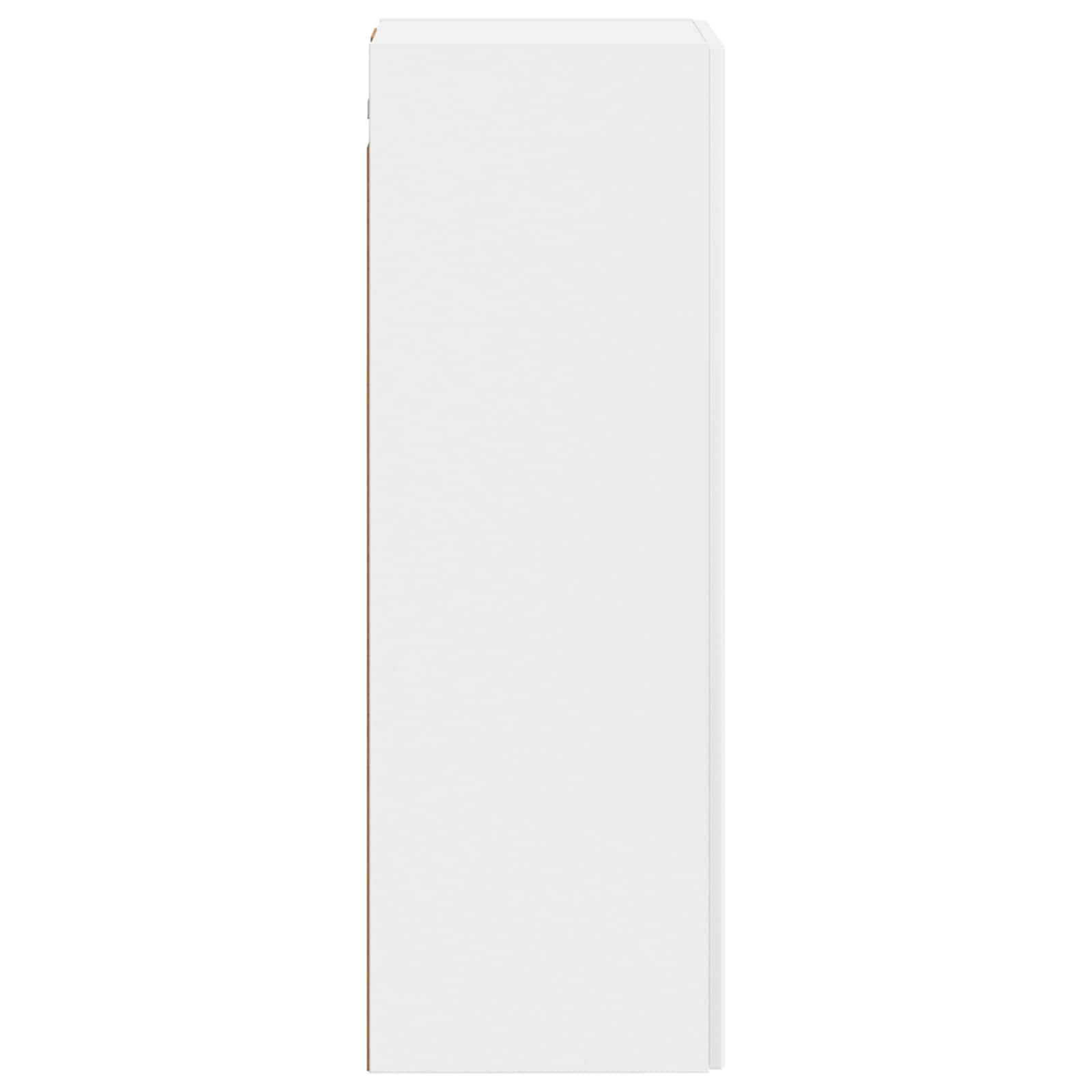 Wandmontierter Badezimmerschrank Weiß 33 x 34,5 x 100 cm