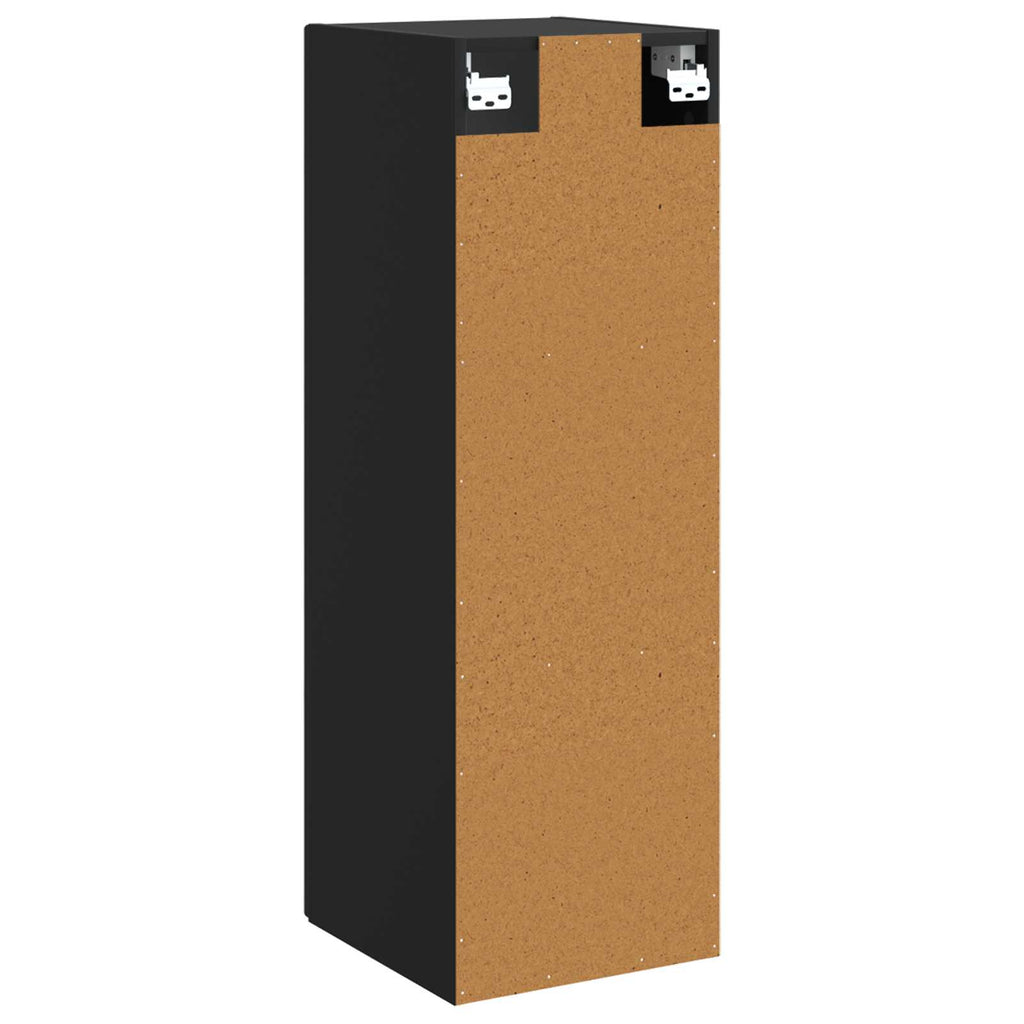Wandmontierter Badezimmerschrank Schwarz 33 x 34,5 x 100 cm