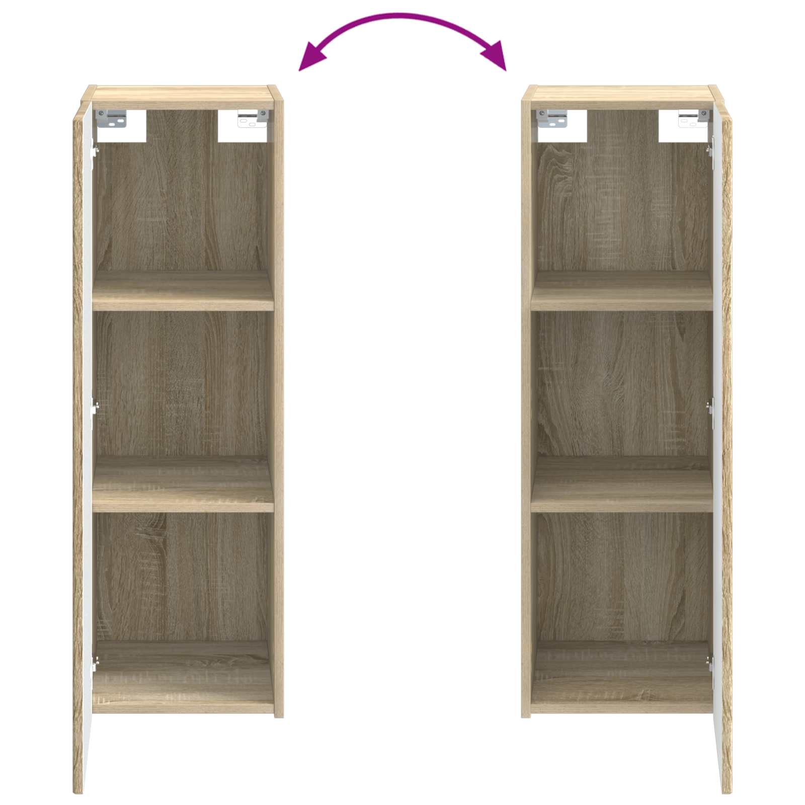 Wandmontierter Badezimmerschrank Sonoma-Eiche
