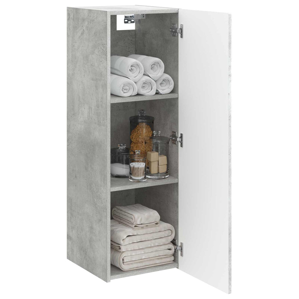 Wandmontierter Badezimmerschrank Betongrau 33 x 34,5 x 100 cm