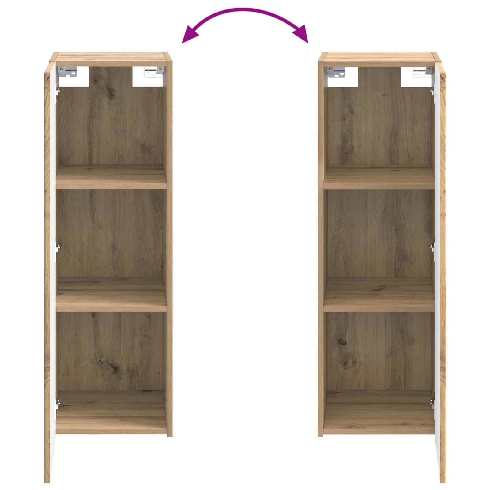Wandmontierter Badezimmerschrank Artisan-Eiche