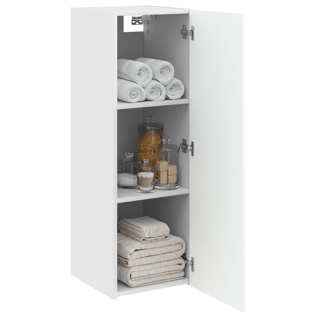 Wandmontierter Badezimmerschrank Weiß 33 x 34,5 x 60 cm
