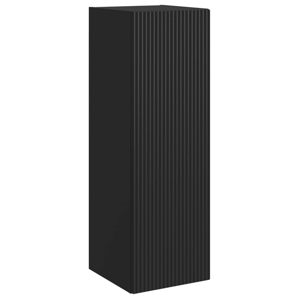 Wandmontierter Badezimmerschrank Schwarz 33 x 34,5 x 60 cm