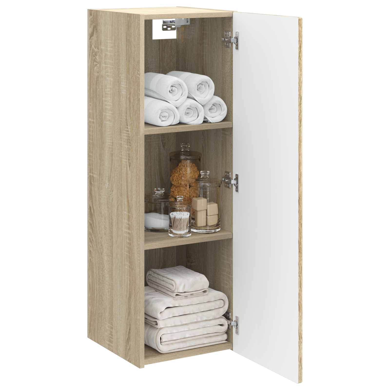 Wandmontierter Badezimmerschrank Sonoma-Eiche 33 x 34,5 x 60 cm