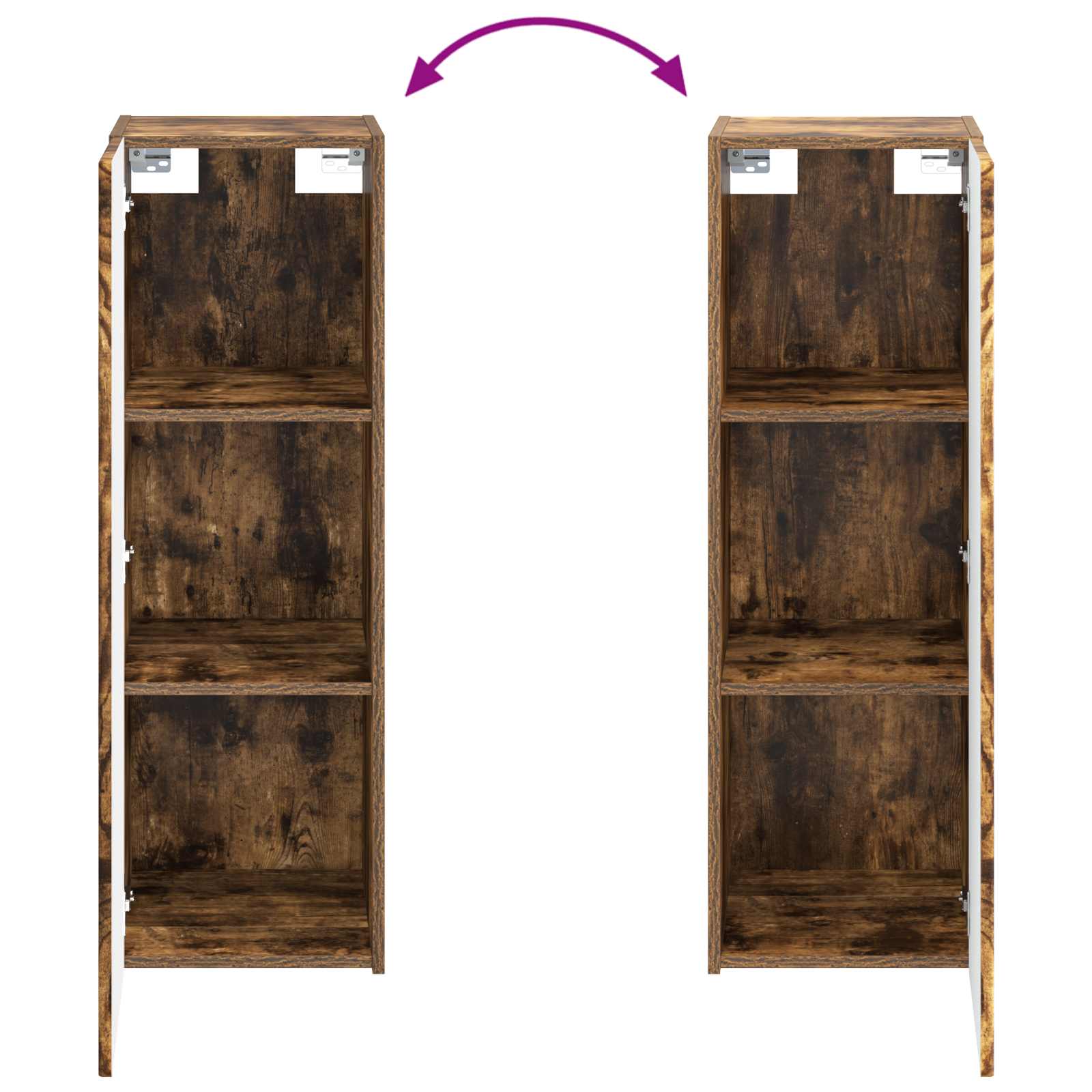 Wandmontierter Badezimmerschrank Geräucherte Eiche